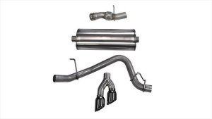 GMC Yukon Denali Performance Exhaust - Single Side Exit - CORSA Performance - Cat Back - Polished Black - `15-`20